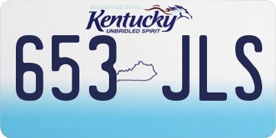 KY license plate 653JLS
