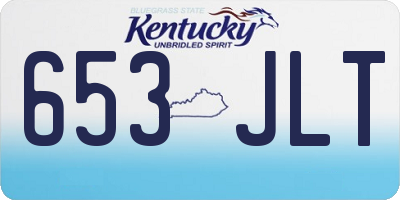 KY license plate 653JLT
