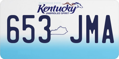 KY license plate 653JMA