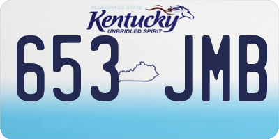 KY license plate 653JMB