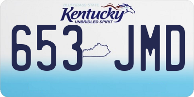 KY license plate 653JMD