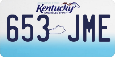 KY license plate 653JME