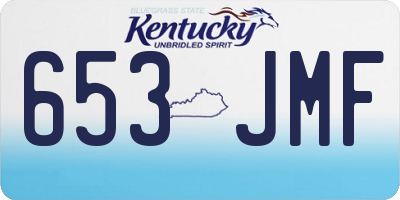 KY license plate 653JMF