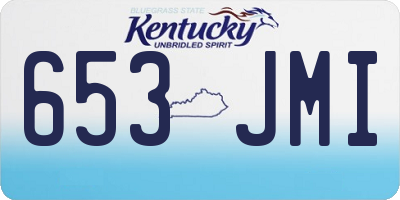 KY license plate 653JMI