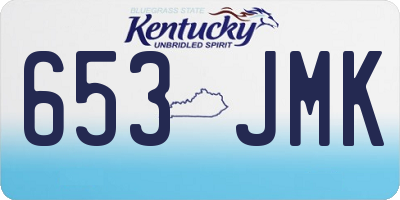 KY license plate 653JMK