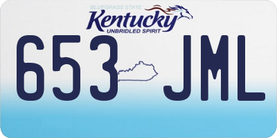 KY license plate 653JML