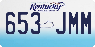 KY license plate 653JMM