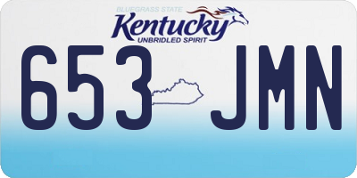 KY license plate 653JMN
