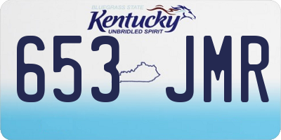 KY license plate 653JMR