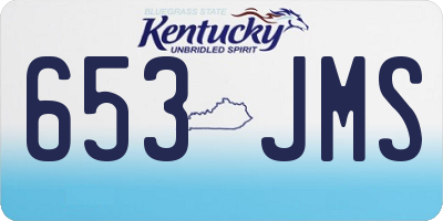 KY license plate 653JMS