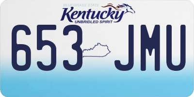 KY license plate 653JMU