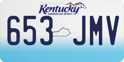 KY license plate 653JMV
