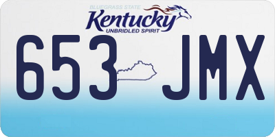 KY license plate 653JMX