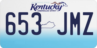 KY license plate 653JMZ