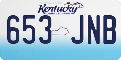 KY license plate 653JNB