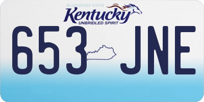 KY license plate 653JNE