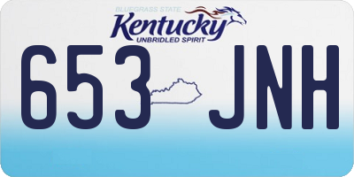 KY license plate 653JNH