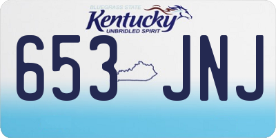 KY license plate 653JNJ