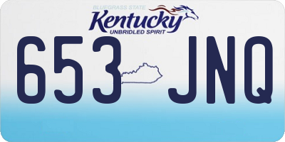 KY license plate 653JNQ