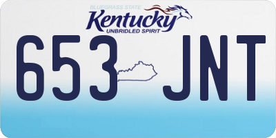 KY license plate 653JNT