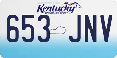 KY license plate 653JNV