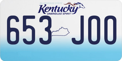 KY license plate 653JOO