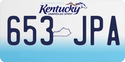 KY license plate 653JPA