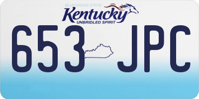 KY license plate 653JPC