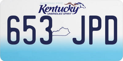 KY license plate 653JPD