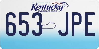 KY license plate 653JPE