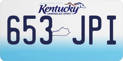 KY license plate 653JPI
