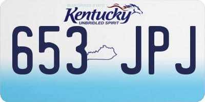 KY license plate 653JPJ