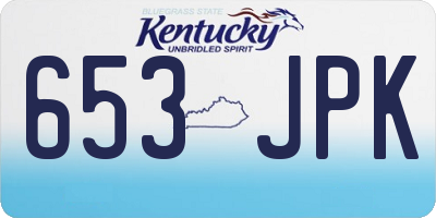 KY license plate 653JPK