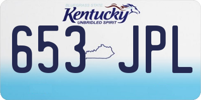 KY license plate 653JPL