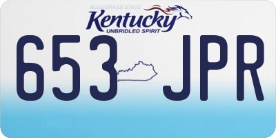 KY license plate 653JPR
