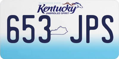 KY license plate 653JPS