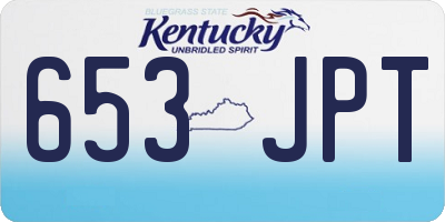 KY license plate 653JPT