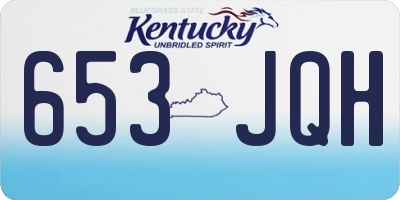 KY license plate 653JQH
