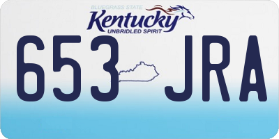 KY license plate 653JRA