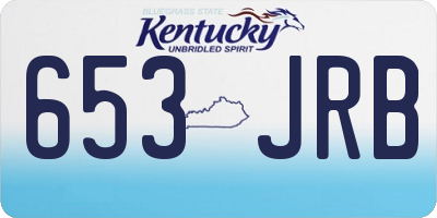 KY license plate 653JRB