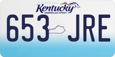 KY license plate 653JRE