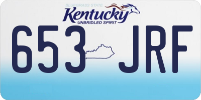 KY license plate 653JRF