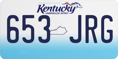 KY license plate 653JRG