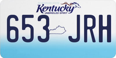 KY license plate 653JRH