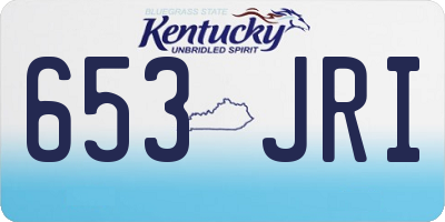 KY license plate 653JRI