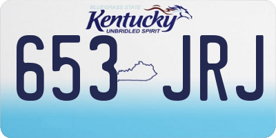 KY license plate 653JRJ