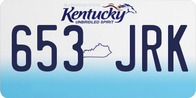 KY license plate 653JRK