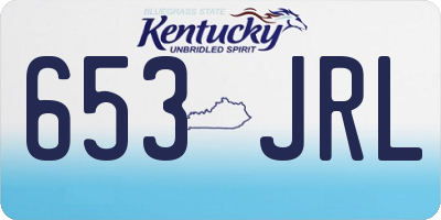 KY license plate 653JRL