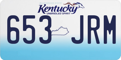 KY license plate 653JRM