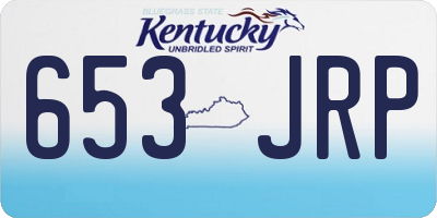 KY license plate 653JRP